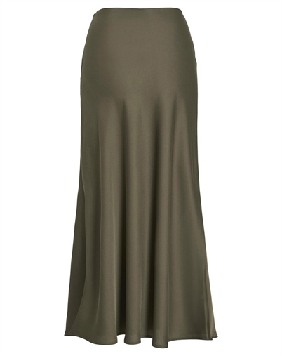 Vila - Ellette Long Nederdel - Dusty Olive